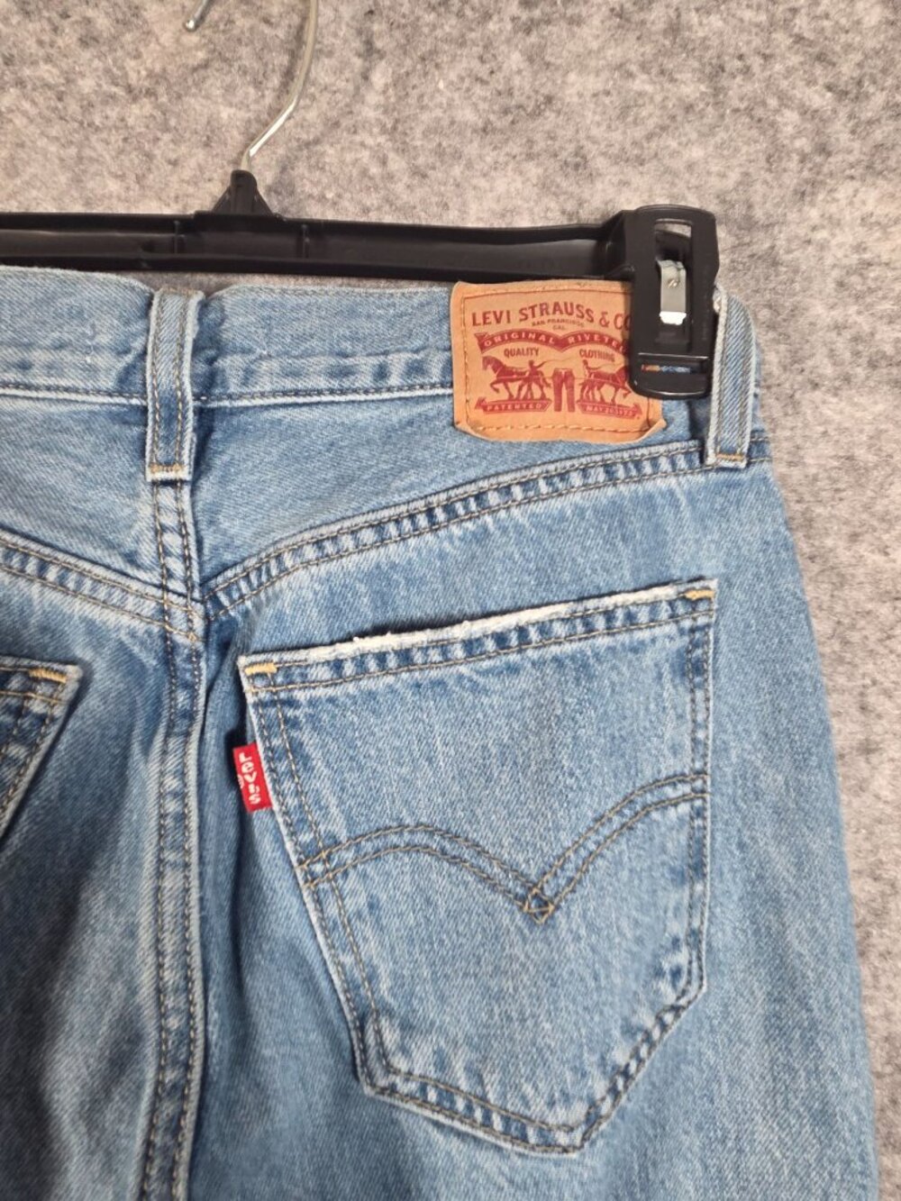 Levi’s Low Pro Straight Jeans Light Wash ’90s Vintage Y2K Casual Denim Size 25 - Picture 8 of 11